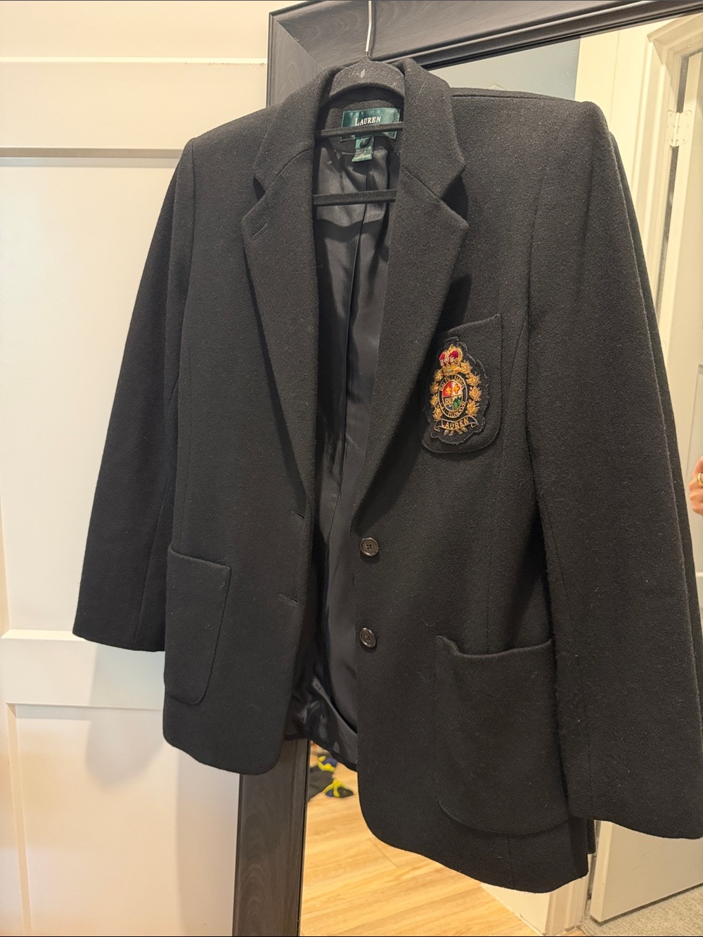 Ralph Lauren Black Crest Patch Blazer